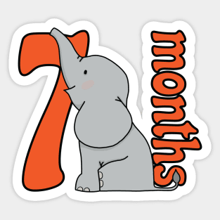 Baby monthly milestone (7 months, elephant) Sticker